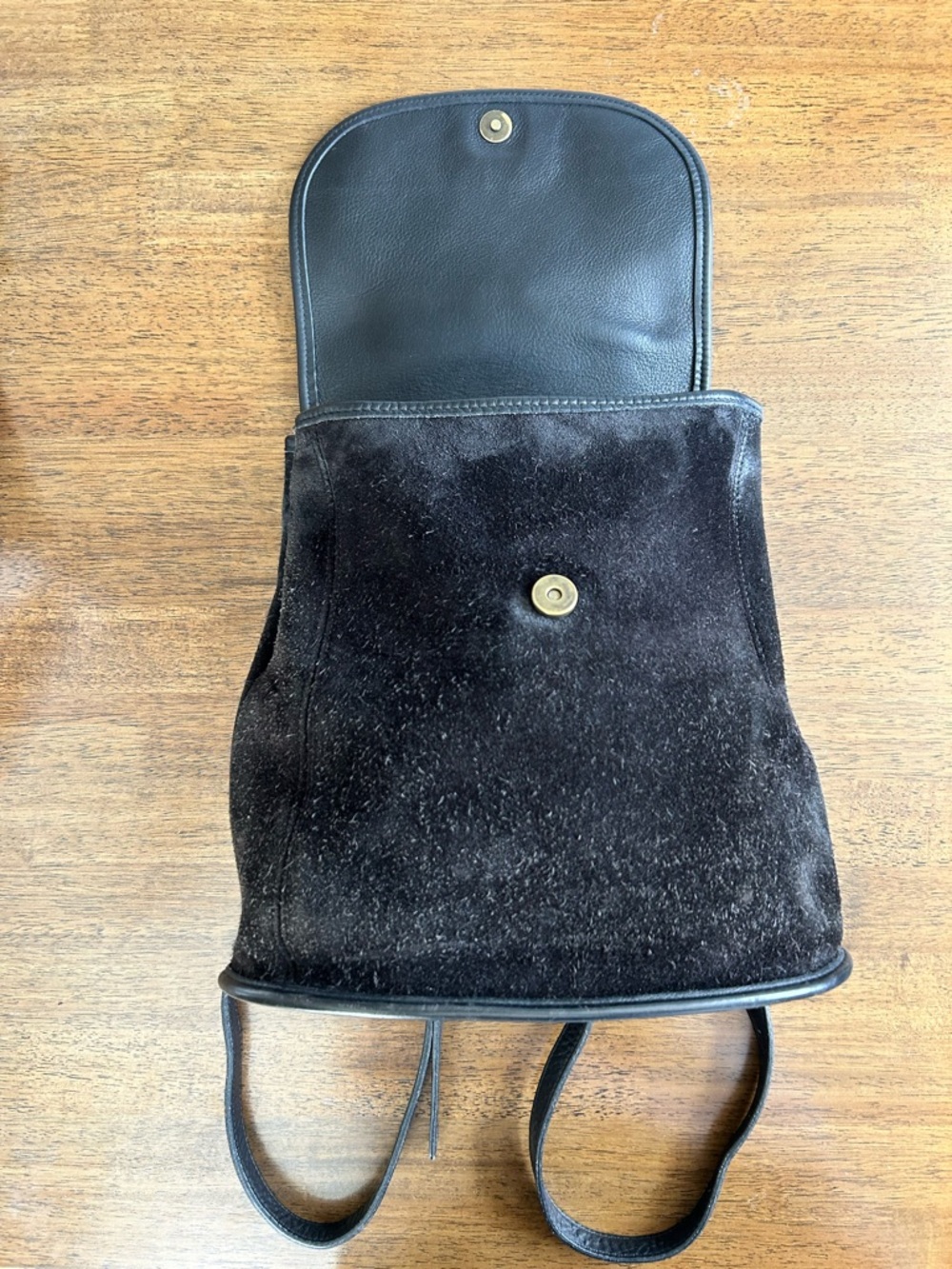 Vintage COACH Berkeley Black Suede Leather Convertible Backpack  9016 - Picture 8 of 10